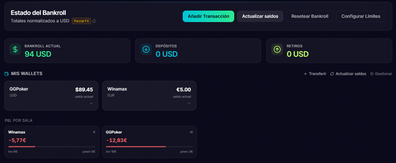 Bankroll multimoneda